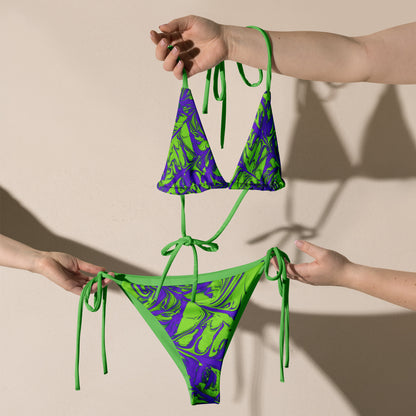All-over print recycled string bikini - Calderwood Shop