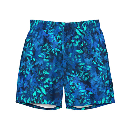 Blue Leaves Swim Trunks - Calderwood Shop