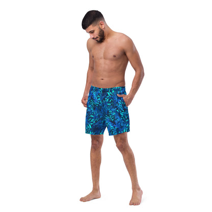 Blue Leaves Swim Trunks - Calderwood Shop