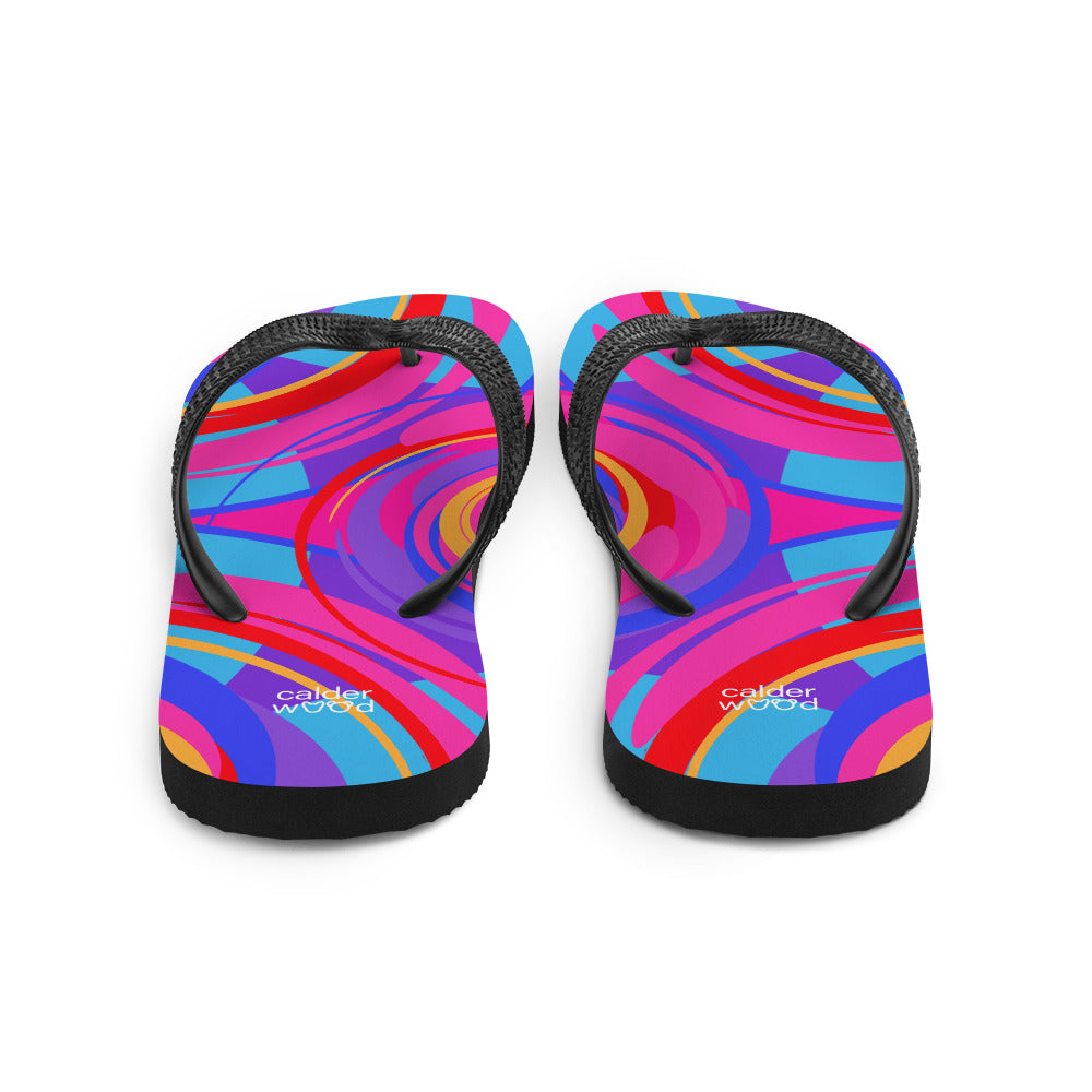 Psychedelic Spiral Flip-Flops