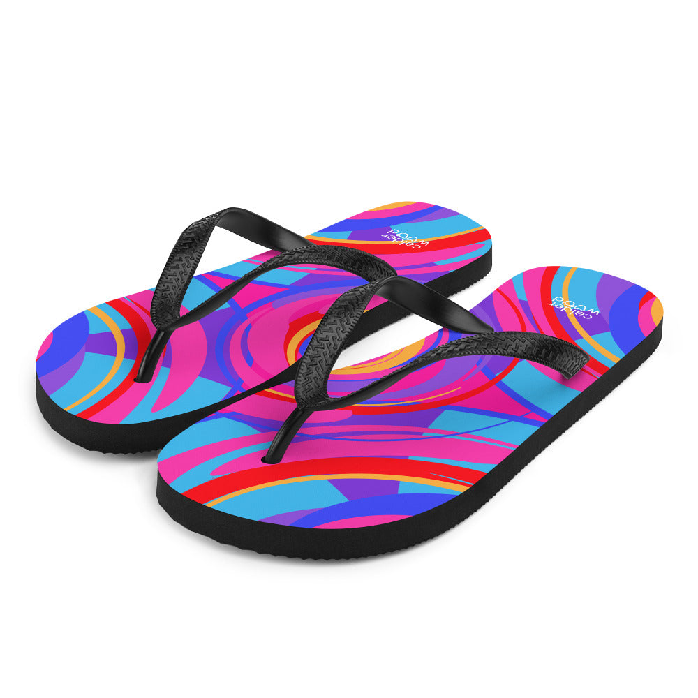 Psychedelic Spiral Flip-Flops