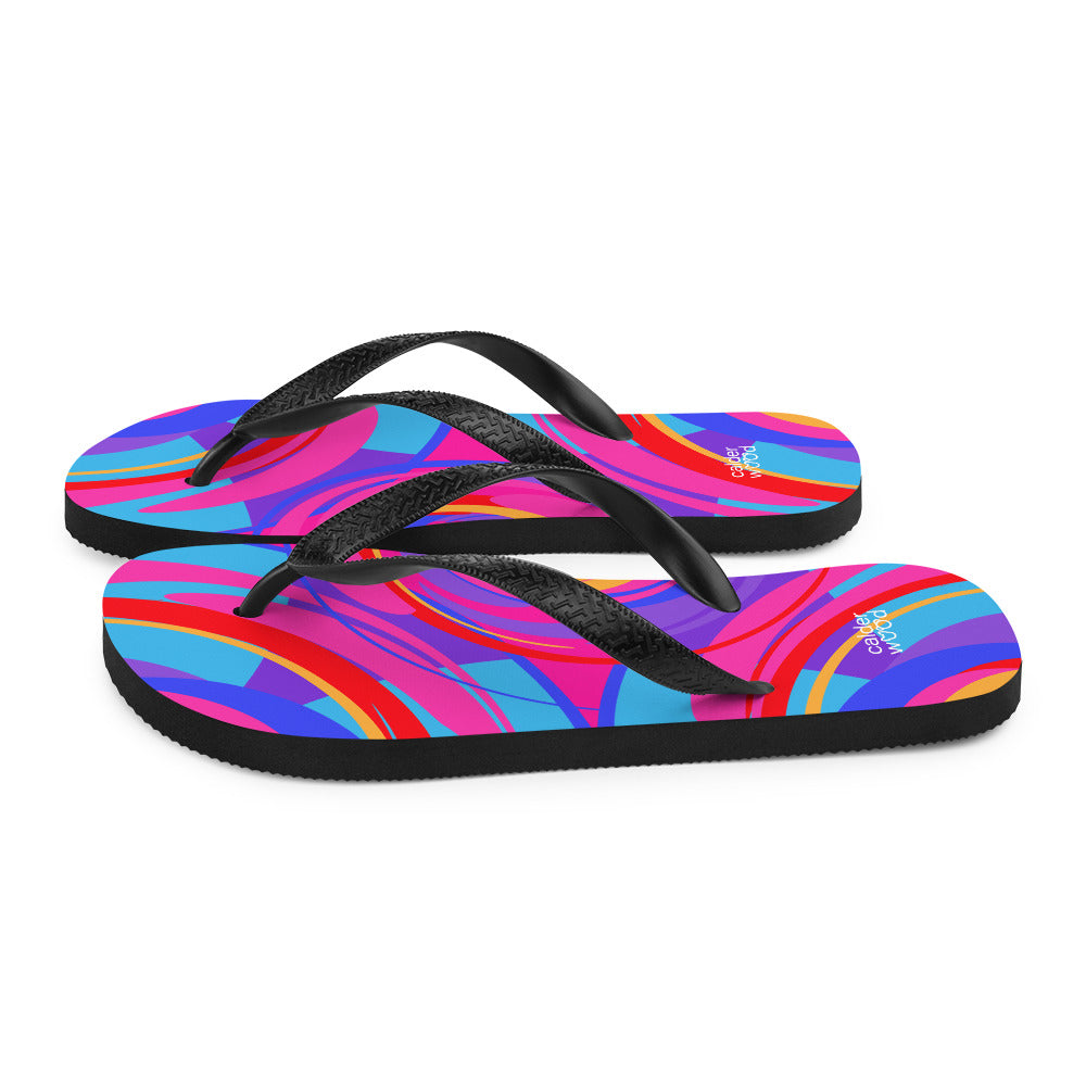 Psychedelic Spiral Flip-Flops