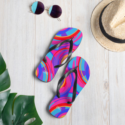 Psychedelic Spiral Flip-Flops