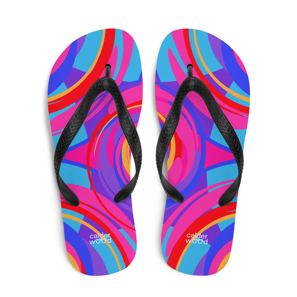 Psychedelic Spiral Flip-Flops